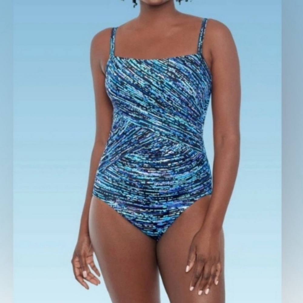 NWT Dreamsuit blue silver swimsuit